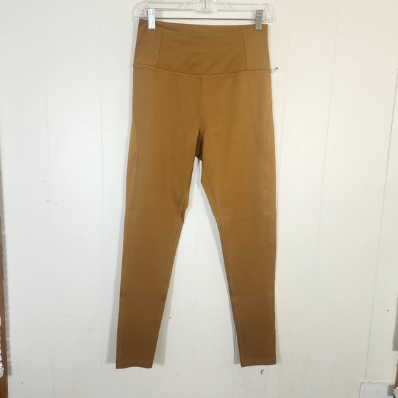 Girlfriend Collective Paloma Bra High Waist Legging Set Size Large In Saddle - Picture 10 of 16